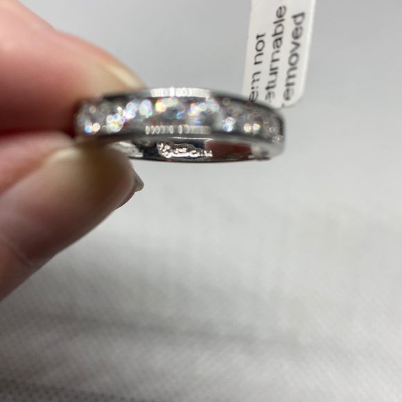 NWT Simulated Diamonds sterling silver ring J-63,64 - Picture 7 of 9